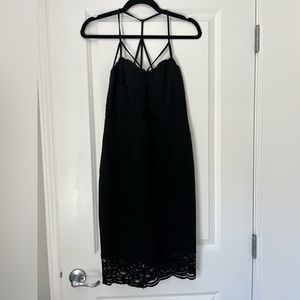 Express Black Keyhole Dress